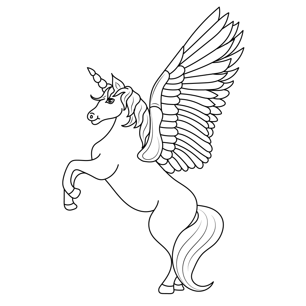 Pegasus coloring page 6