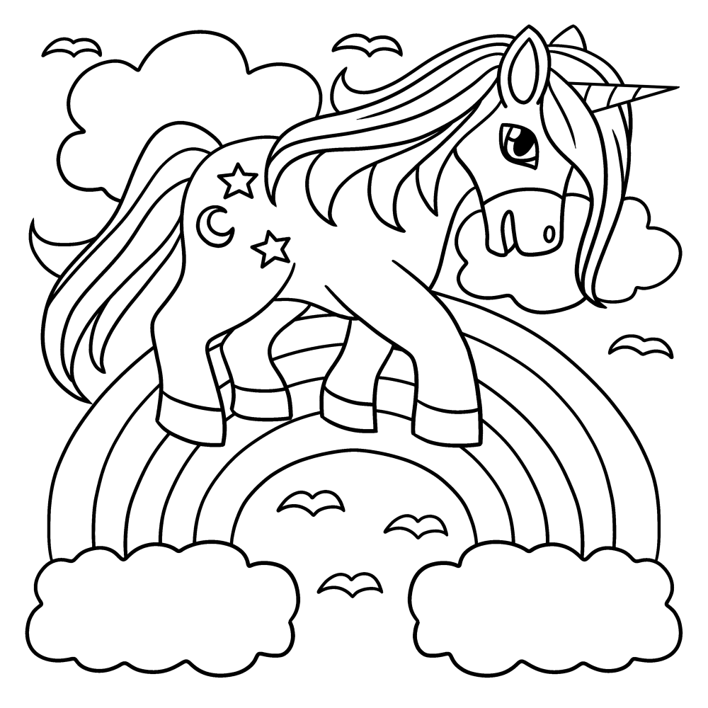 Unicorn over rainbow