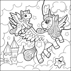 Twin unicorn coloring
